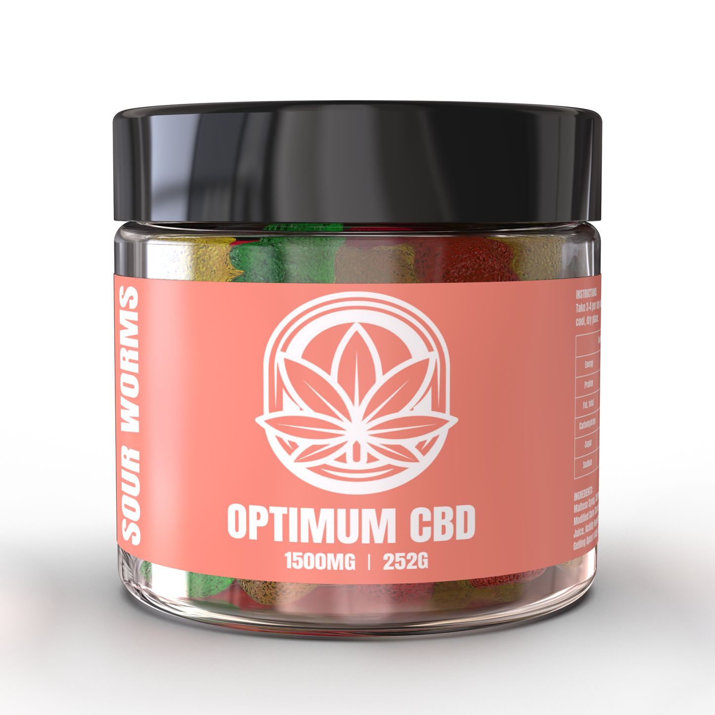 CBD ISOLATE SOUR WORMS 1500mg