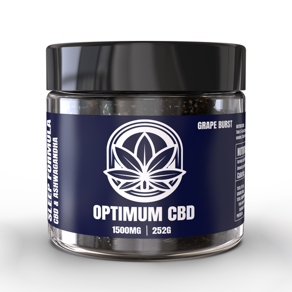 Grape Burst Sleep Formula Gummies 1500mg CBD + Ashwagandha